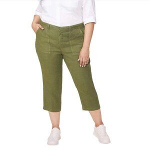 NYDJ NWT Green Utility Stretch Linen Pants
